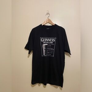 Guinness Black Short Sleeve Cotton Tee. Size M